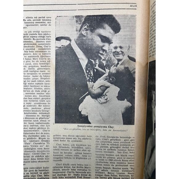 1967 Axis Turkish Muhammad Ali Cassius Clay Magazine Boxing Fighter Greatest - Picture 2 of 5